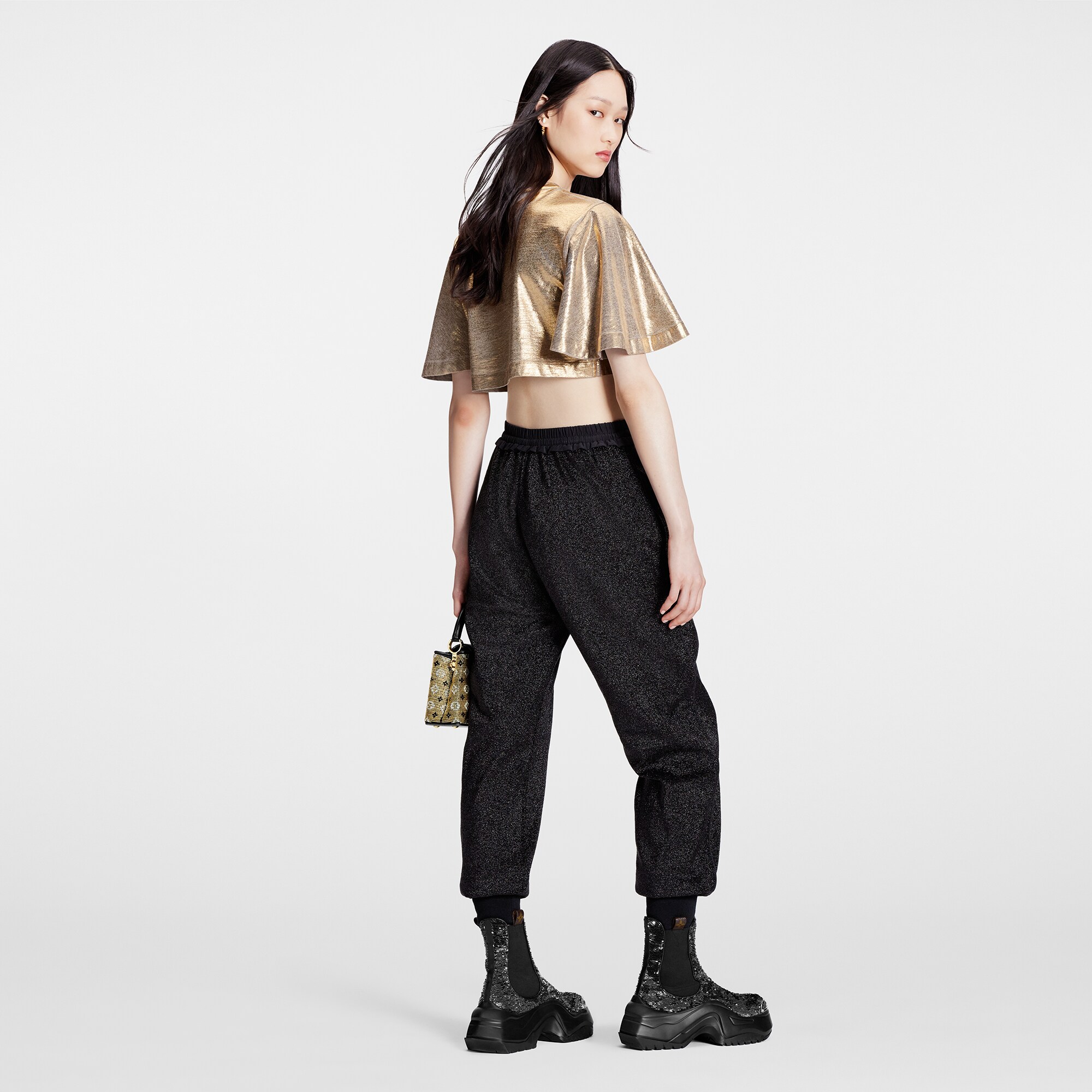 Glitter Jogging Pants Luxury Pants Ready to Wear Women 1AAXGD